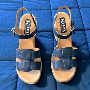 Korks by KORK-EASE Della Sandal Size 10 Color Blue EXCELLENT PREOWNED IN BOX